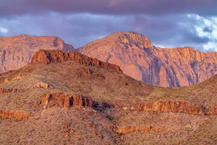 Framed Print : USA, Texas, Big Bend National Park. Chisos Mountains at sunset Framed Print : USA, Texas, Big Bend National Park. Chisos Mountains at sunset