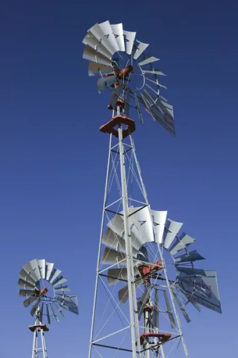Framed Print : USA-TEXAS-Lubbock: American Wind Power Center Historic Windmills