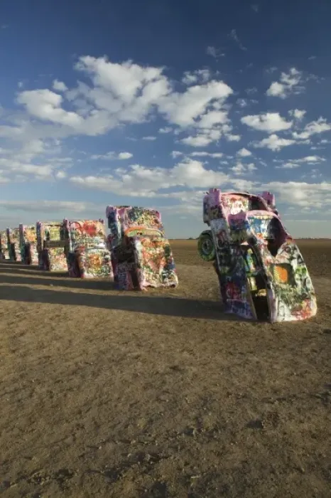 Framed Print : USA, TEXAS, Panhandle Area, Amarillo: Cadillac Ranch  /  Buried 1950s Cadillac