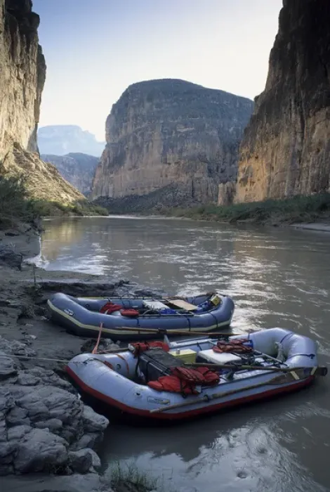 Framed Print : USA, Texas, Rafting Boquillas Canyon, Rio Grande River, Big Bend National Park