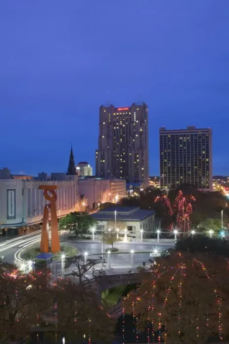 Framed Print : USA-TEXAS-San Antonio: Downtown View of East Commerce Street / Evening Framed Print : USA-TEXAS-San Antonio: Downtown View of East Commerce Street / Evening