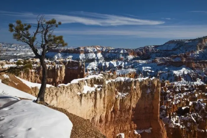 Framed Print : USA, Utah, Bryce Canyon National Park. Bryce Amphitheater between Sunrise and Sunset Points, winter Framed Print : USA, Utah, Bryce Canyon National Park. Bryce Amphitheater between Sunrise and Sunset Points, winter