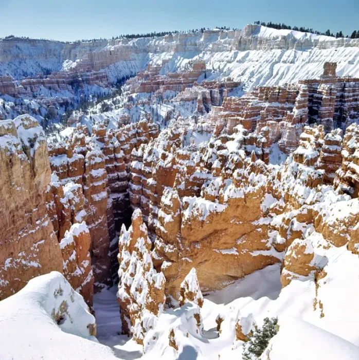 Framed Print : USA, Utah, Bryce Canyon NP. Snow-covered hoodoos as seen from the overlook at Bryce Framed Print : USA, Utah, Bryce Canyon NP. Snow-covered hoodoos as seen from the overlook at Bryce