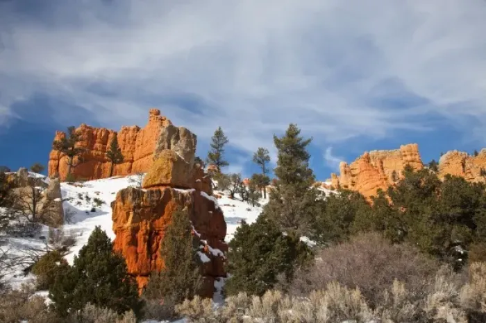 Framed Print : USA, Utah, Bryce National Park. Red Canyon, at the entrance to Bryce National Park, winter Framed Print : USA, Utah, Bryce National Park. Red Canyon, at the entrance to Bryce National Park, winter
