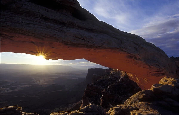 USA, Utah, Canyonlands National Park. Mesa Arch at sunrise