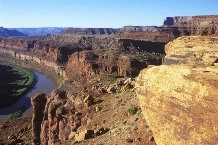 Framed Print : USA, Utah, Canyonlands NP, Colorado River Gooseneck