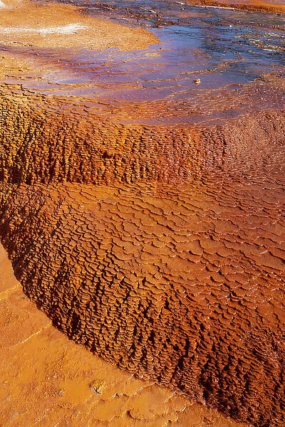 USA, Utah. Crystal Geyser, a cold water geyser, travertine geological formation, near Green River