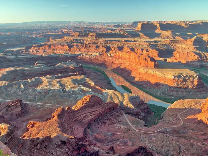 Framed Print : USA, Utah. Dead Horse Point State Park, sunrise view of the canyon below