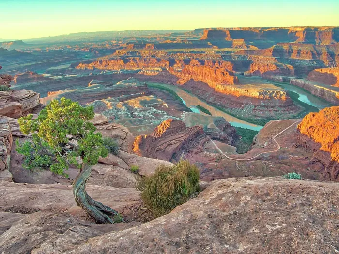 Framed Print : USA, Utah. Dead Horse Point State Park, sunrise view of the canyon below Framed Print : USA, Utah. Dead Horse Point State Park, sunrise view of the canyon below