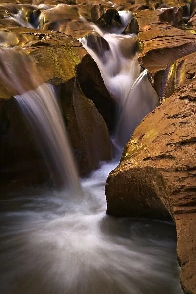 USA, Utah, Escalante Wilderness. Waterfall in Coyote Gulch