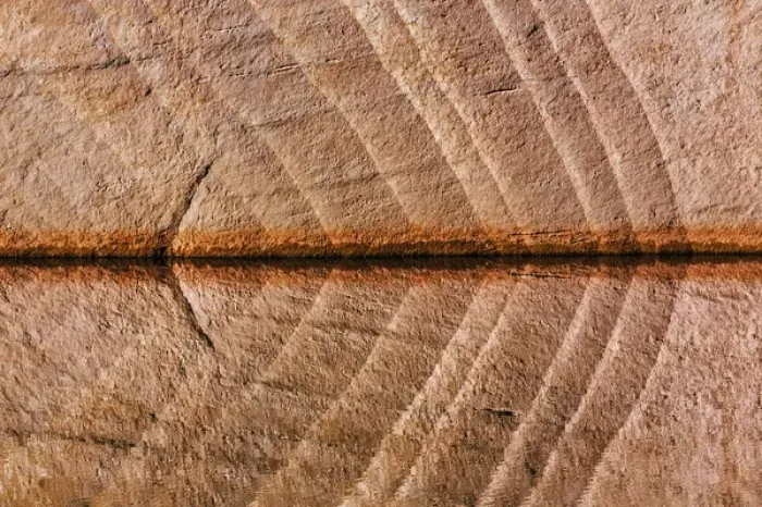 Framed Print : USA, Utah, Glen Canyon National Recreation Area. Abstract reflection of stained sandstone wall Framed Print : USA, Utah, Glen Canyon National Recreation Area. Abstract reflection of stained sandstone wall