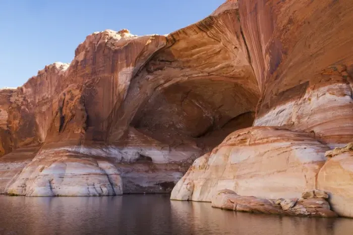 Framed Print : USA, Utah, Glen Canyon National Recreation Area. Alcove in Fifty Mile Canyon. Credit as Framed Print : USA, Utah, Glen Canyon National Recreation Area. Alcove in Fifty Mile Canyon. Credit as