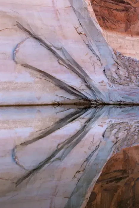 Framed Print : USA, Utah, Glen Canyon National Recreation Area. Abstract reflection of stained sandstone wall Framed Print : USA, Utah, Glen Canyon National Recreation Area. Abstract reflection of stained sandstone wall