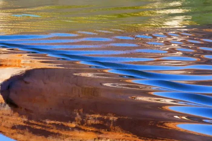 Framed Print : USA, Utah, Glen Canyon National Recreation Area. Abstract of cliff reflection in Lake Powell Framed Print : USA, Utah, Glen Canyon National Recreation Area. Abstract of cliff reflection in Lake Powell
