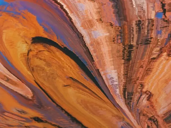 Framed Print : USA, Utah, Glen Canyon National Recreation Area. Abstract of cliff reflection in Lake Powell Framed Print : USA, Utah, Glen Canyon National Recreation Area. Abstract of cliff reflection in Lake Powell