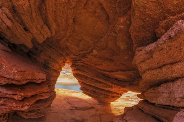 Framed Print : USA, Utah, Glen Canyon National Recreation Area. Scenic of eroded sandstone cave Framed Print : USA, Utah, Glen Canyon National Recreation Area. Scenic of eroded sandstone cave