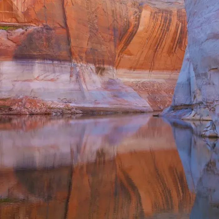 Framed Print : USA, Utah, Glen Canyon National Recreation Area. Abstract reflection of stained sandstone wall Framed Print : USA, Utah, Glen Canyon National Recreation Area. Abstract reflection of stained sandstone wall