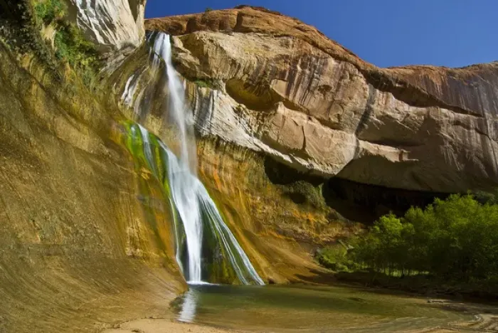 Framed Print : USA, Utah, Grand Staircase-Escalante National Monument. Lower Calf Creek Falls in Framed Print : USA, Utah, Grand Staircase-Escalante National Monument. Lower Calf Creek Falls in