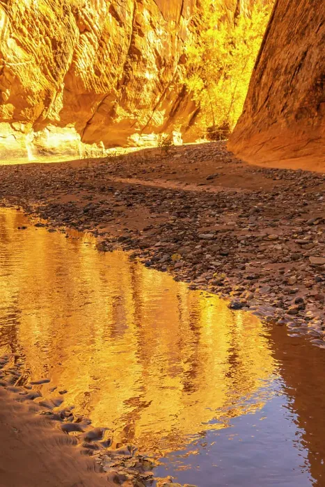 Framed Print : USA, Utah, Grand Staircase Escalante National Monument. Harris Wash reflection
