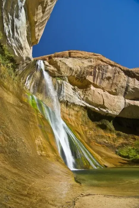 Framed Print : USA, Utah, Grand Staircase-Escalante National Monument. Lower Calf Creek Falls in Framed Print : USA, Utah, Grand Staircase-Escalante National Monument. Lower Calf Creek Falls in