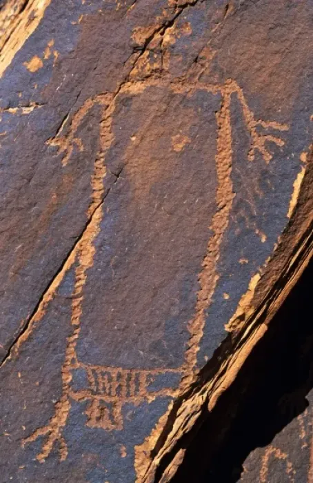 Framed Print : USA, Utah, Lake Powell. Petroglyph from the Archaic or Ancestral Pueblo period depict Framed Print : USA, Utah, Lake Powell. Petroglyph from the Archaic or Ancestral Pueblo period depict