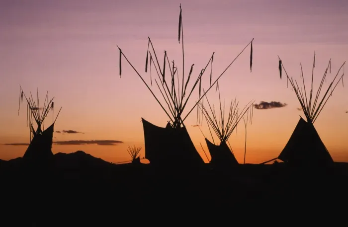 Framed Print : USA, Utah, Logan, Teepee at dusk