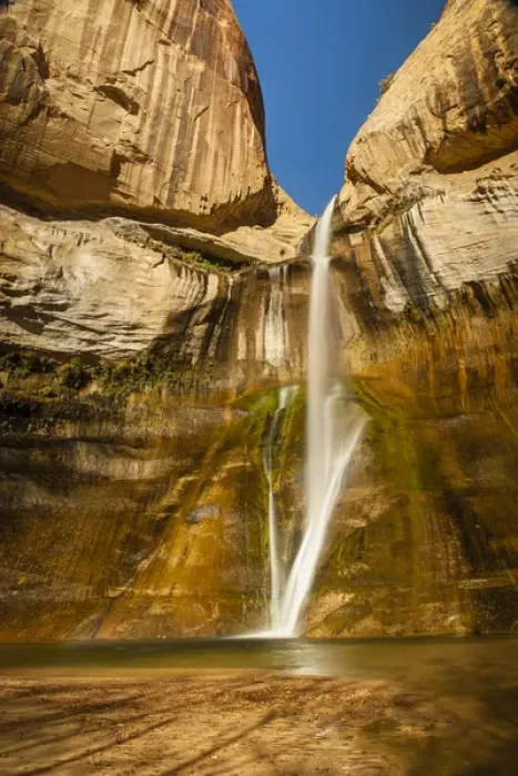 Framed Print : USA, Utah. Lower Calf Creek Falls in Grand Staircase Escalante National Monument
