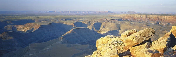 USA, Utah, Muley Point, Cedar Mesa, San Juan River Canyon, Monument Valley, Sunlight