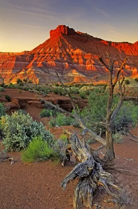 Framed Print : USA, Utah. Paria Canyon sandstone formation at sunset