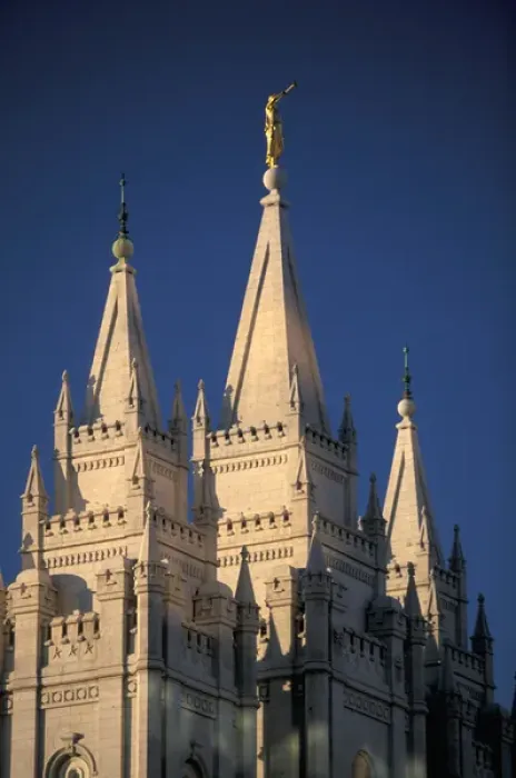 Framed Print : USA, Utah, Salt Lake City, Temple Square, Mormon Temple at sunset Framed Print : USA, Utah, Salt Lake City, Temple Square, Mormon Temple at sunset