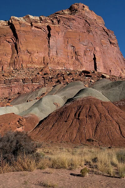 USA, Utah. Sandstone geological features Capitol Reef National Park