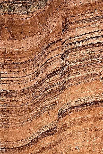 USA, Utah. Sedimentary layers, sandstone, Cathedral Valley, Capitol Reef National Park