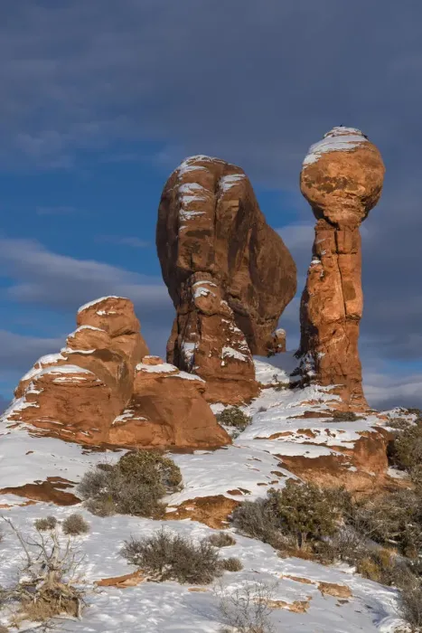 Framed Print : USA, Utah. Spires in the snow, Garden of Eden, Arches National Park Framed Print : USA, Utah. Spires in the snow, Garden of Eden, Arches National Park