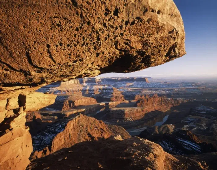Framed Print : USA, Utah, Sunrise view of Dead Horse Point State Park and Colorado River Framed Print : USA, Utah, Sunrise view of Dead Horse Point State Park and Colorado River