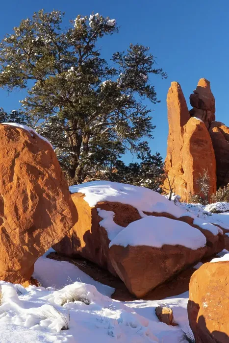 Framed Print : USA, Utah. Winter snowfall in Arches National Park Framed Print : USA, Utah. Winter snowfall in Arches National Park