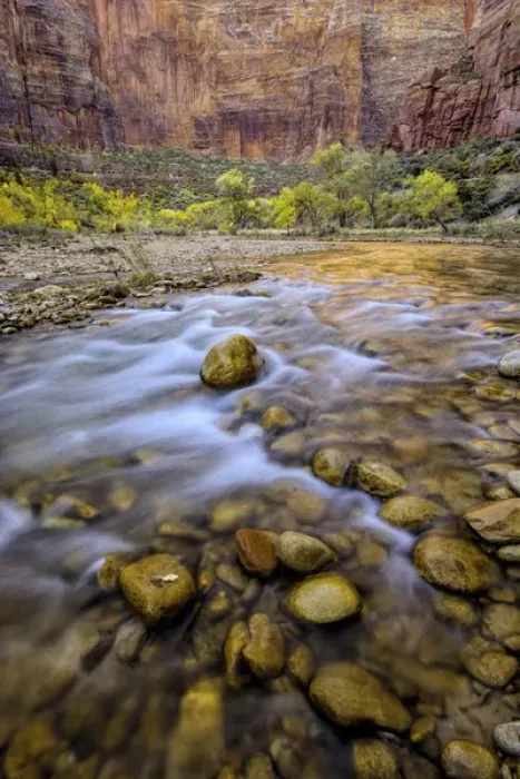 Framed Print : USA, Utah, Zion National Park. Stream in autumn scenic Framed Print : USA, Utah, Zion National Park. Stream in autumn scenic