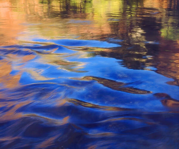 USA, Utah, Zion National Park, Virgin River Abstract