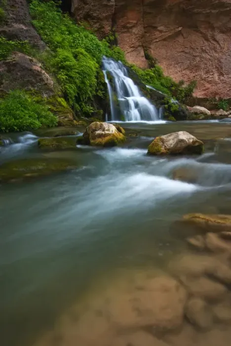 Framed Print : USA, Utah, Zion National Park. The Virgin River Narrows and Big Springs Framed Print : USA, Utah, Zion National Park. The Virgin River Narrows and Big Springs