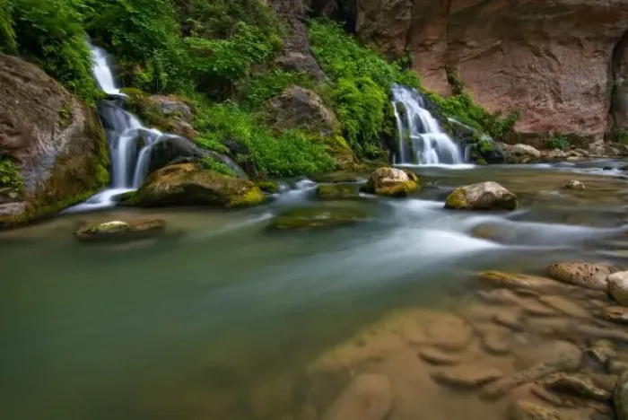 Framed Print : USA, Utah, Zion National Park. The Virgin River Narrows and Big Springs Framed Print : USA, Utah, Zion National Park. The Virgin River Narrows and Big Springs