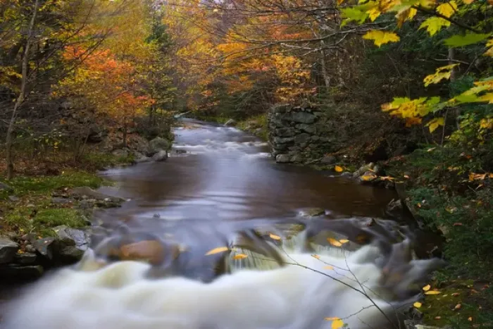 Framed Print : USA, Vermont, East Arlington, Flowing streams along the Appalachian Trail