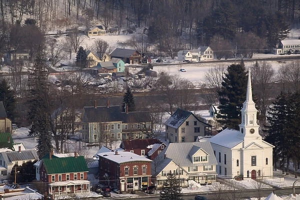 USA-Vermont-South Royalton: Green Mountain Town in SnowUSA-Vermont-South Royalton