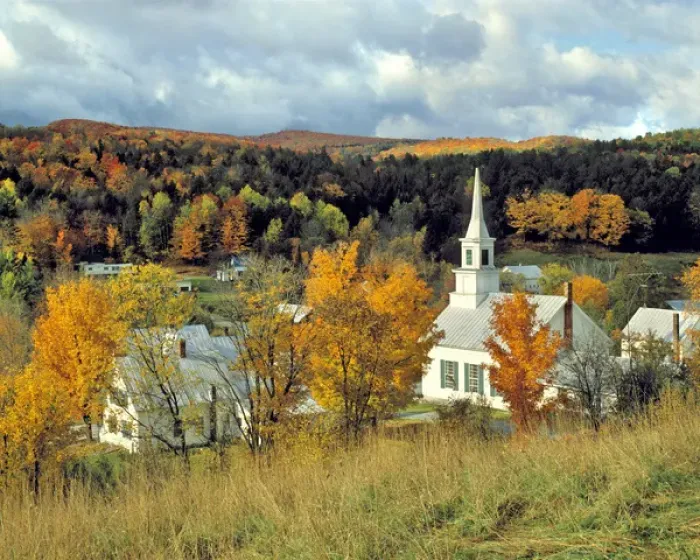 Framed Print : USA, Vermont, Waits River. An overview of the quaint, fall-tickled village of Waits River Framed Print : USA, Vermont, Waits River. An overview of the quaint, fall-tickled village of Waits River