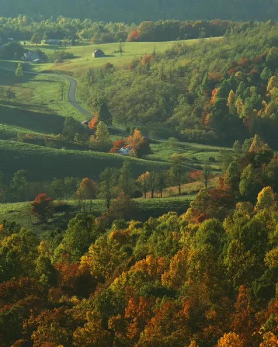 Framed Print : USA, Virginia, Blue Ridge Parkway, Autumn