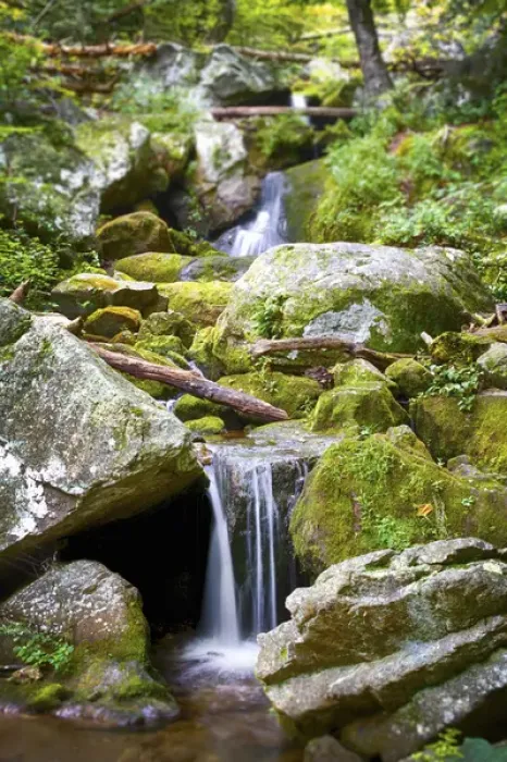 Framed Print : USA, Virginia, Blue Ridge. One of the several small waterfalls that comprise Crabtree Framed Print : USA, Virginia, Blue Ridge. One of the several small waterfalls that comprise Crabtree