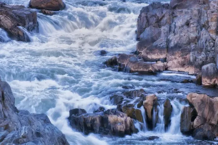 Framed Print : USA, Virginia, Great Falls Park. Close-up of rapids on Potomac River. Credit as Framed Print : USA, Virginia, Great Falls Park. Close-up of rapids on Potomac River. Credit as