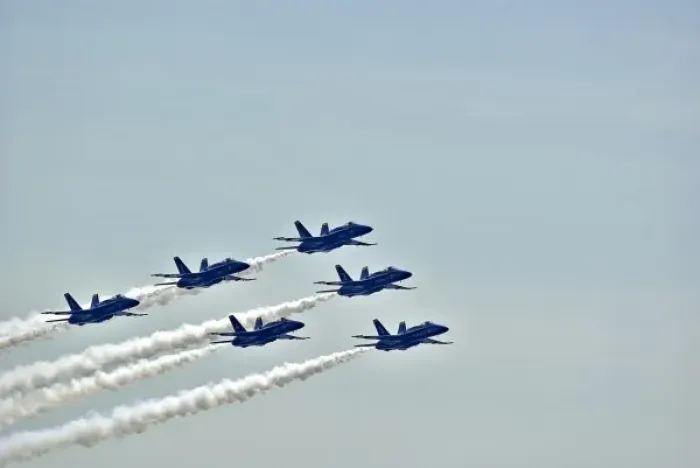 Framed Print : USA, WA, Seattle, The Blue Angels, Navy precision flying team; six F / A-18 Hornet aircraft Framed Print : USA, WA, Seattle, The Blue Angels, Navy precision flying team; six F / A-18 Hornet aircraft