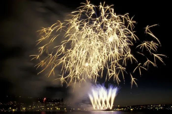 Framed Print : USA, WA, Seattle, Lake Union. 4th of July Fireworks Framed Print : USA, WA, Seattle, Lake Union. 4th of July Fireworks