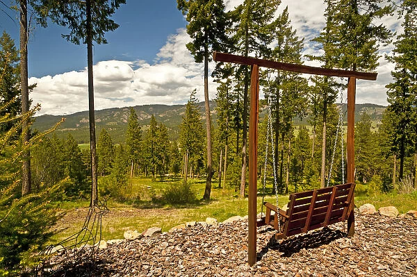 USA, Washington, Cle Elum. Ranch in Central Washington offers stunning outdoor views
