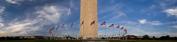 USA, Washington, D. C. Panoramic view of the Washington Monument and its surroundings