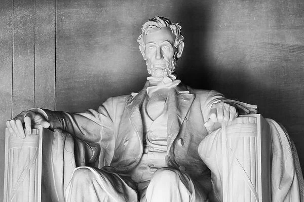 USA, Washington, DC. Close-up of Lincoln Memorial